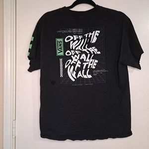 Vans "Off The Wall" Double Sided, Cut Sleeves Tee (M, Black & Green)